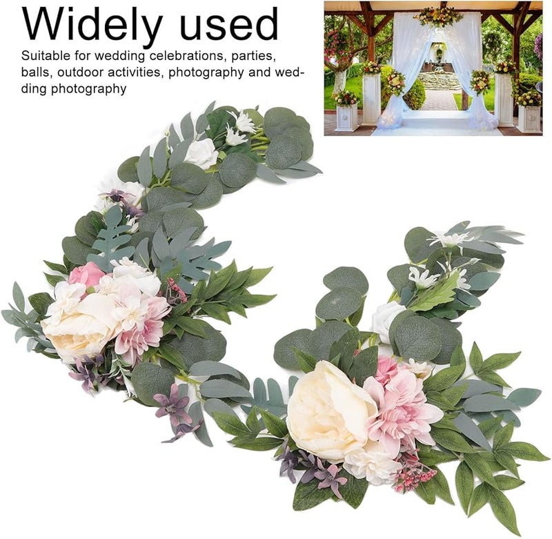 2pcs Artificial ABS Hanging Flowers Swag for Wedding Ceremony Party Outdoor Photography - Image 2